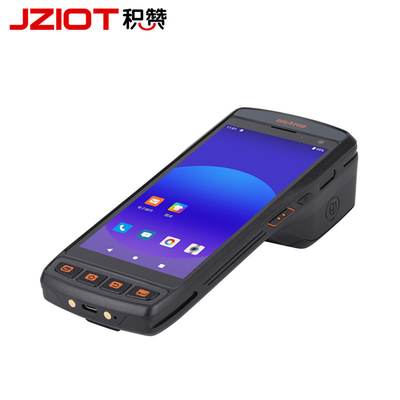 JZIOT SDK Equipado con láser portátil inalámbrico 1D 2D portátil Android NFC Escáner de código de barras PDA con impresora
