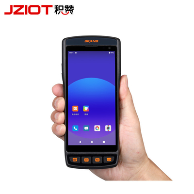 Robusto estilo de 5,5 pulgadas Android 11 computadora de mano Pda escáner industrial con impresora NFC